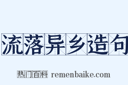 流落异乡造句是什么意思的图片